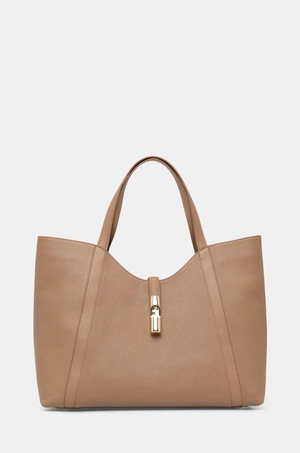 Furla Usnjena torbica Furla bež barva, WB01498 BX3353 YU500