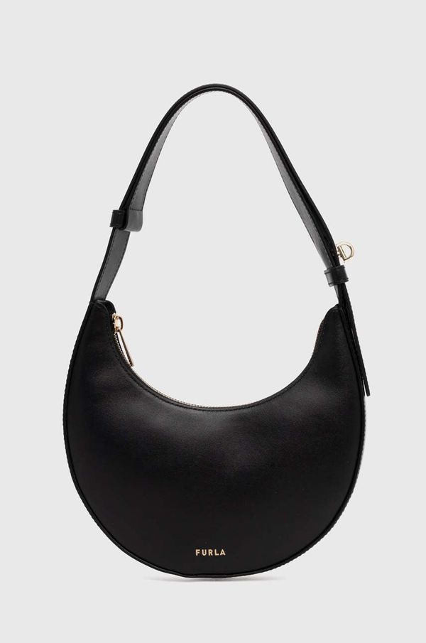 Furla Usnjena torbica Furla črna barva, WE00649 AX0733 O6000