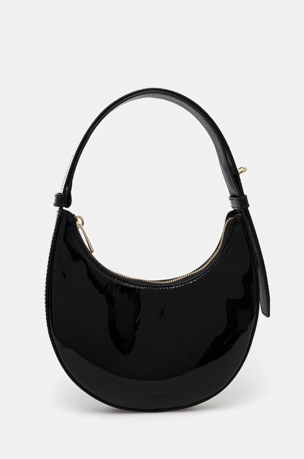 Furla Usnjena torbica Furla črna barva, WE00649 BX0246 O6000