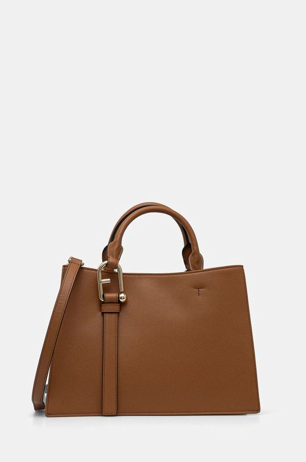 Furla Usnjena torbica Furla rjava barva, WB01336 BX2045 RY000