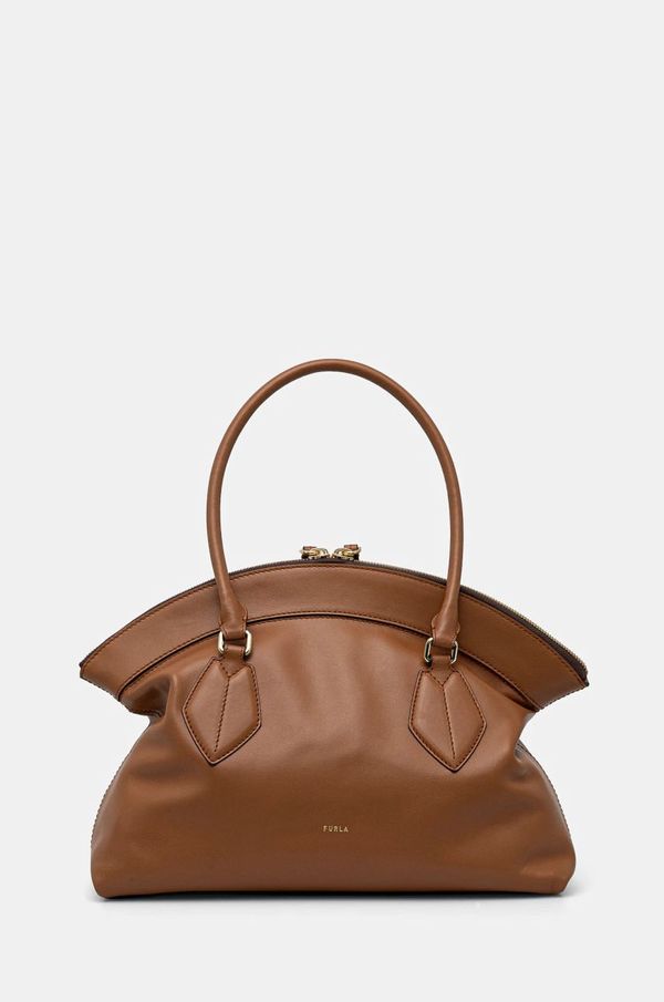 Furla Usnjena torbica Furla rjava barva, WB01464 BX3346 RY000