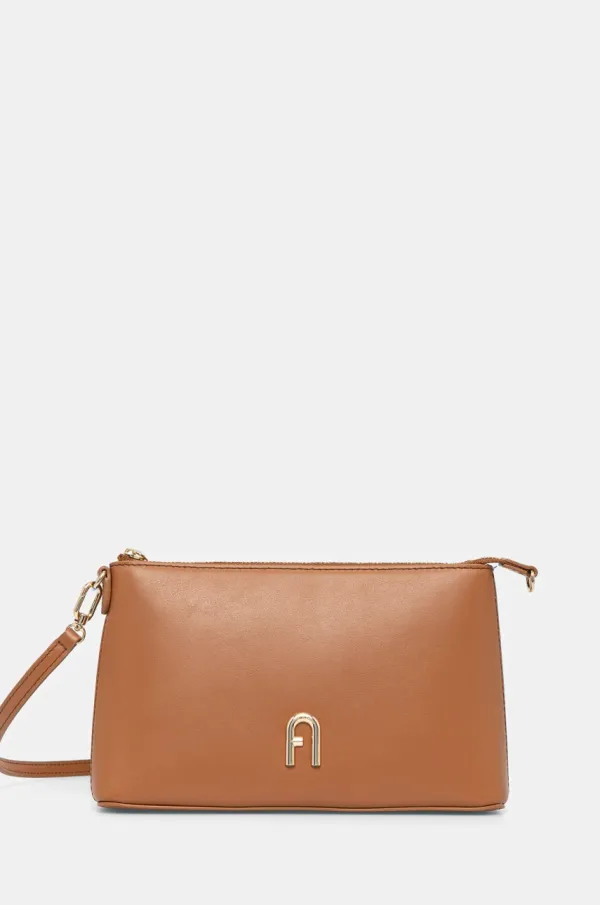 Furla Usnjena torbica Furla rjava barva, WE00615 AX0733 RY000