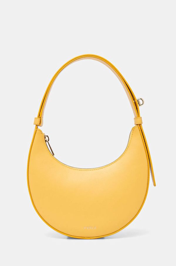 Furla Usnjena torbica Furla rumena barva, WE00649 AX0733 CRE00