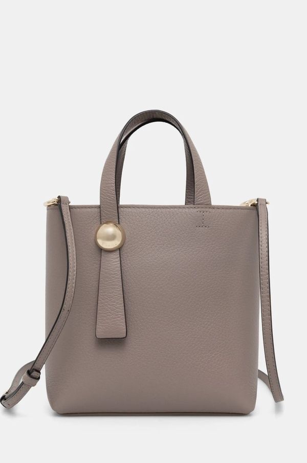 Furla Usnjena torbica Furla siva barva, WE00666 HSF000 2572S