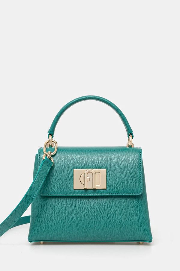 Furla Usnjena torbica Furla zelena barva, WB00109 ARE000 D7D00