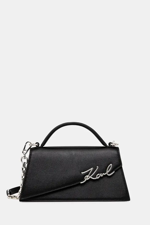 Karl Lagerfeld Usnjena torbica Karl Lagerfeld K/SIGNATURE