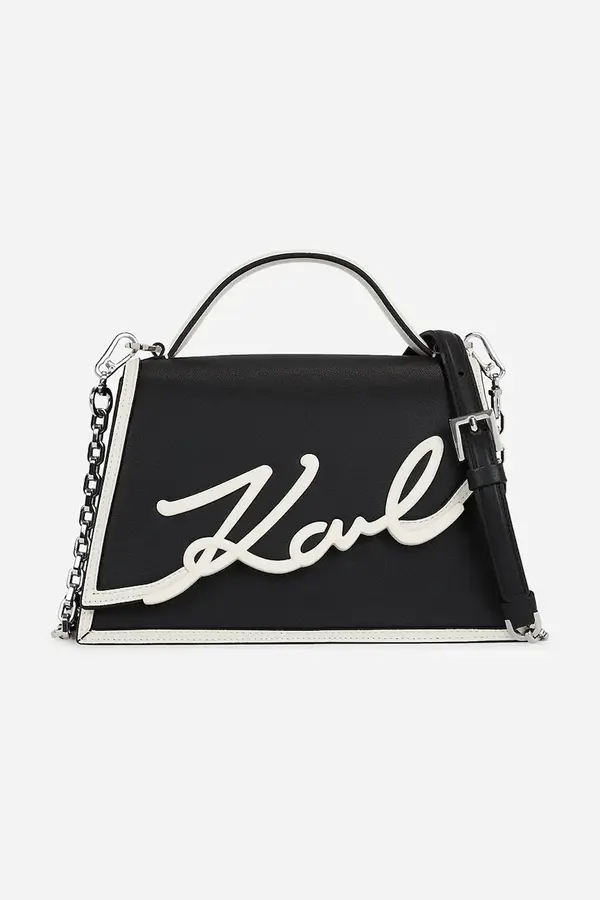 Karl Lagerfeld Usnjena torbica Karl Lagerfeld