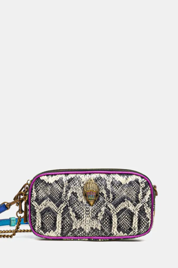 Kurt Geiger London Usnjena torbica Kurt Geiger London bež barva, 4026544719