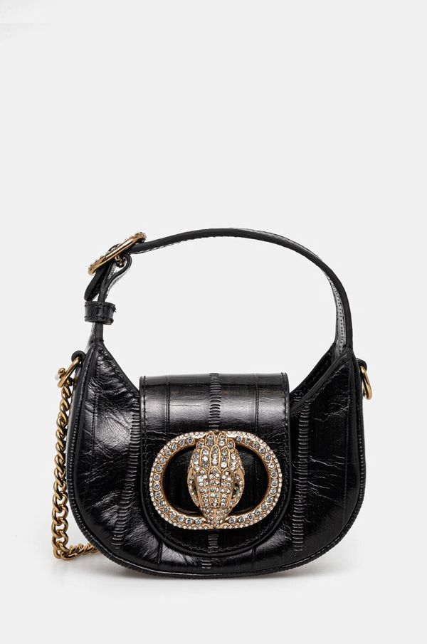 Kurt Geiger London Usnjena torbica Kurt Geiger London črna barva, 3599400119