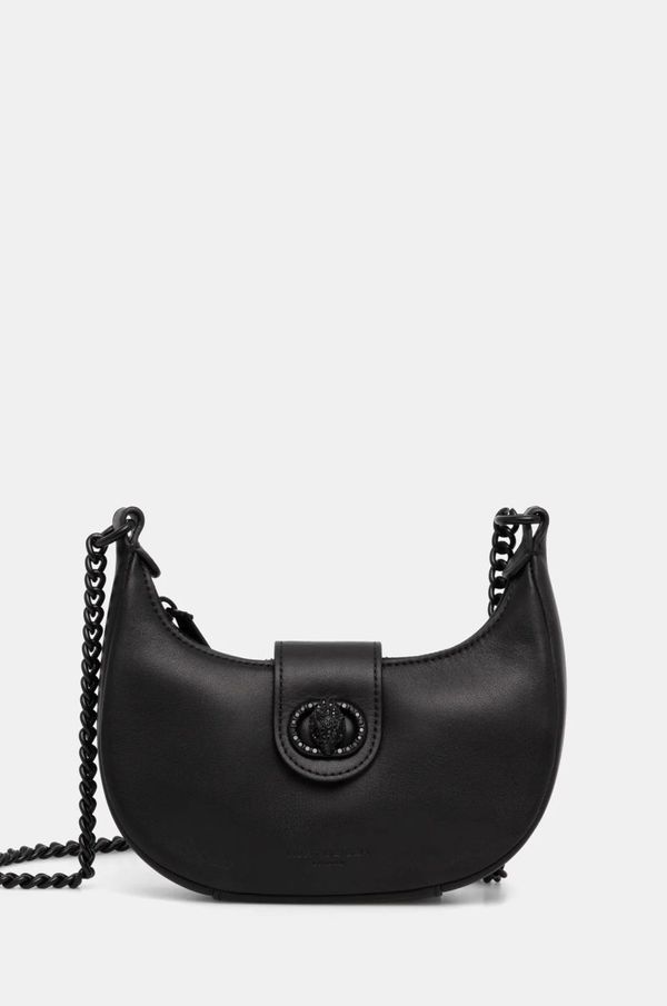Kurt Geiger London Usnjena torbica Kurt Geiger London črna barva, 4021400109
