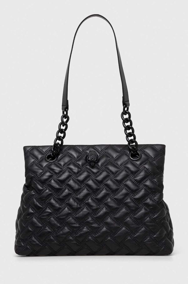 Kurt Geiger London Usnjena torbica Kurt Geiger London črna barva