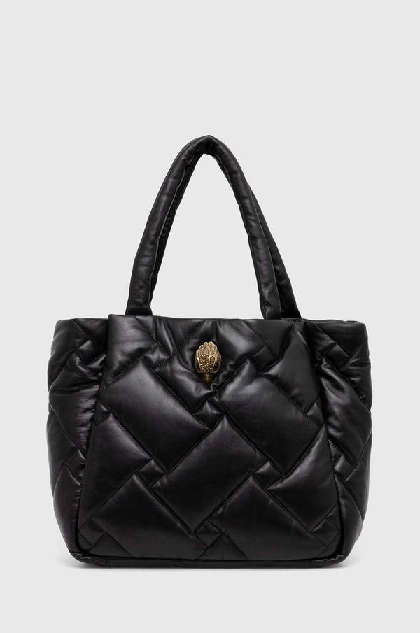 Kurt Geiger London Usnjena torbica Kurt Geiger London črna barva