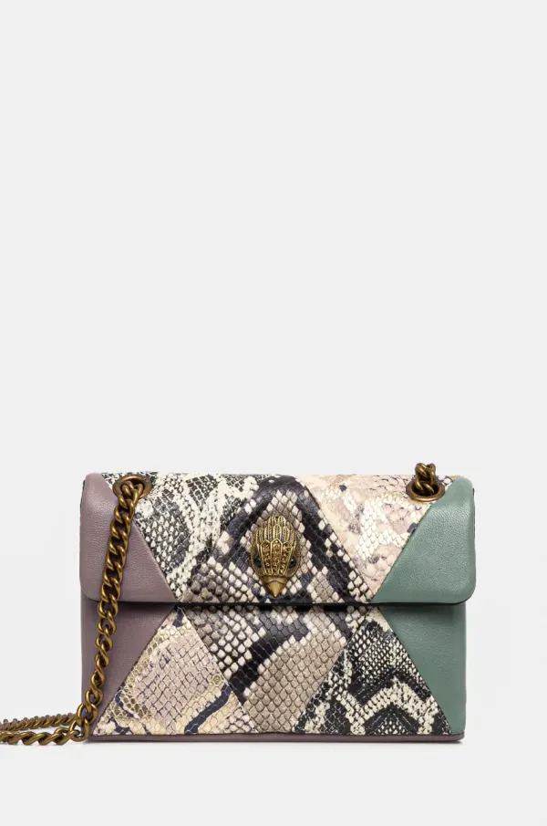 Kurt Geiger London Usnjena torbica Kurt Geiger London zelena barva, 4028699189