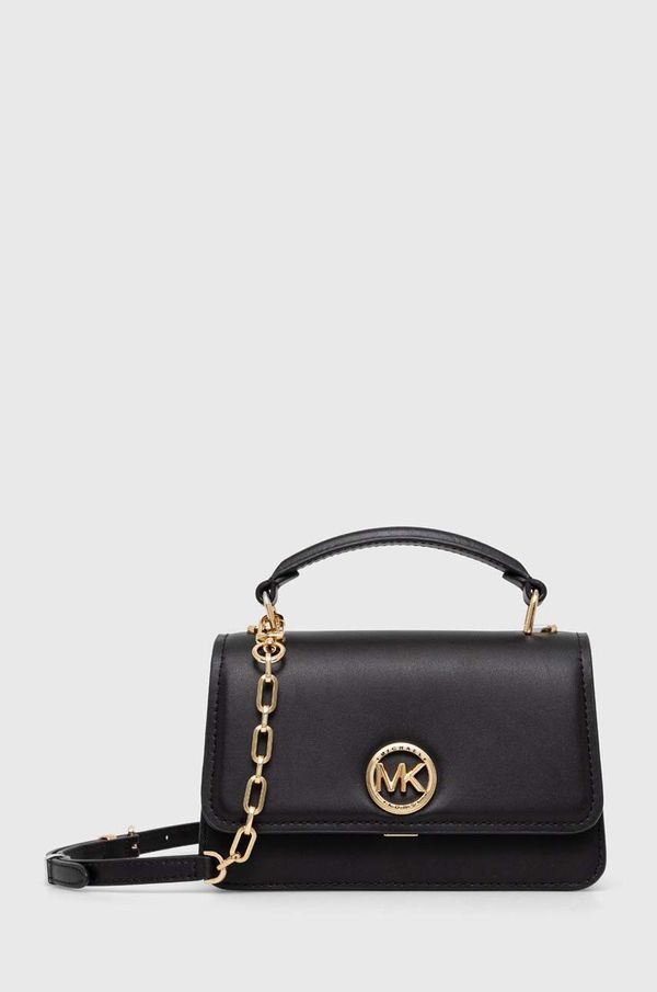 MICHAEL Michael Kors Usnjena torbica MICHAEL Michael Kors črna barva, 32T4GD8C5L