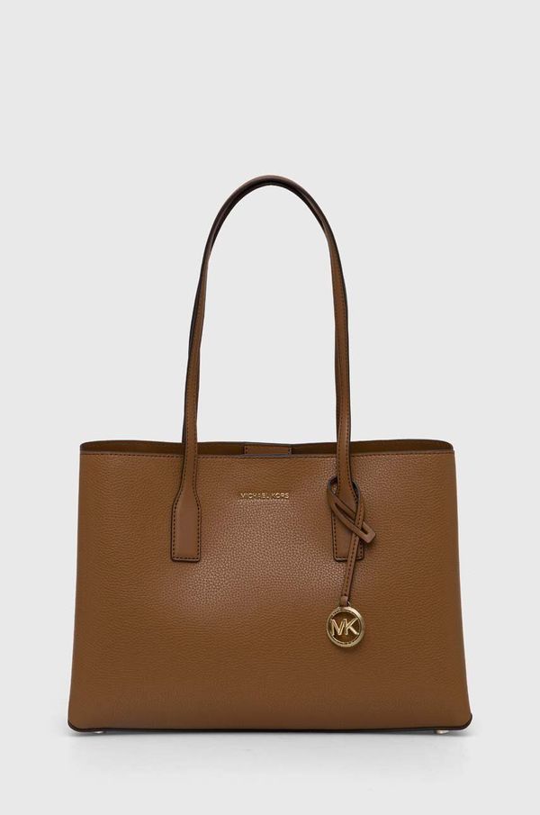 MICHAEL Michael Kors Usnjena torbica MICHAEL Michael Kors rjava barva