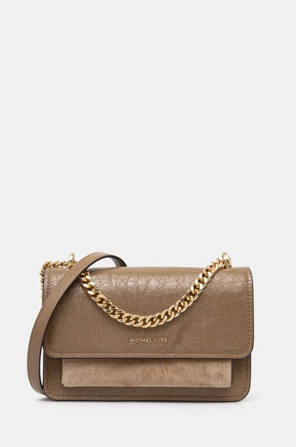 MICHAEL Michael Kors Usnjena torbica MICHAEL Michael Kors zelena barva, 30F4GC7L3O