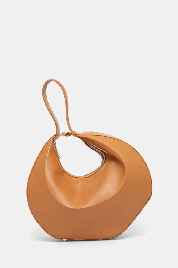 Patrizia Pepe Usnjena torbica Patrizia Pepe bež barva, 8B0046 L047