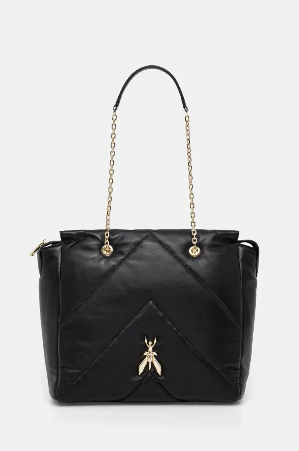 Patrizia Pepe Usnjena torbica Patrizia Pepe črna barva, 8B0196 L113