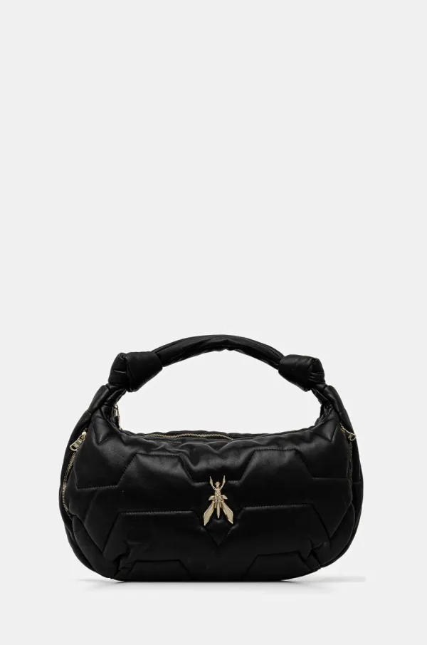 Patrizia Pepe Usnjena torbica Patrizia Pepe črna barva, 8B0222 L006