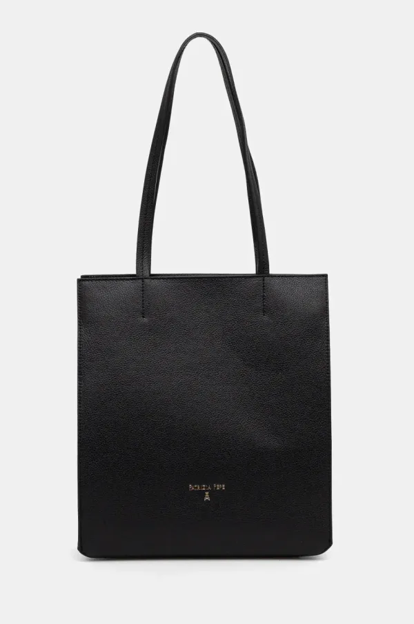 Patrizia Pepe Usnjena torbica Patrizia Pepe črna barva, 8B0237 L001