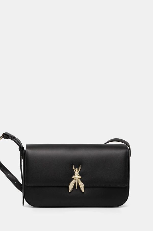 Patrizia Pepe Usnjena torbica Patrizia Pepe črna barva, 8B0238 L061