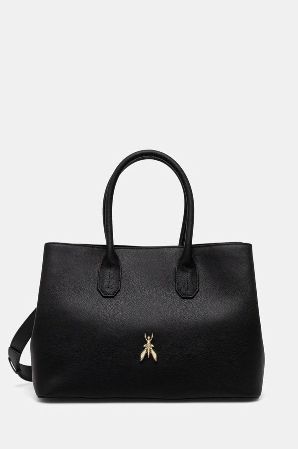 Patrizia Pepe Usnjena torbica Patrizia Pepe črna barva, 8B0239 L001