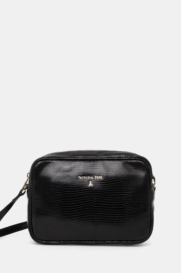 Patrizia Pepe Usnjena torbica Patrizia Pepe črna barva, 8B8985 L137
