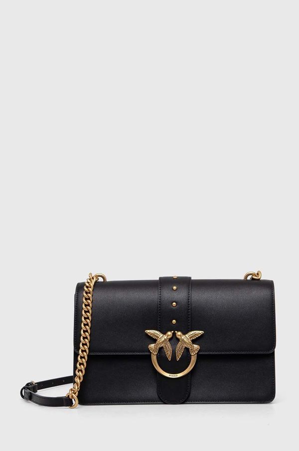 Pinko Usnjena torbica Pinko črna barva, 100053 A0F1