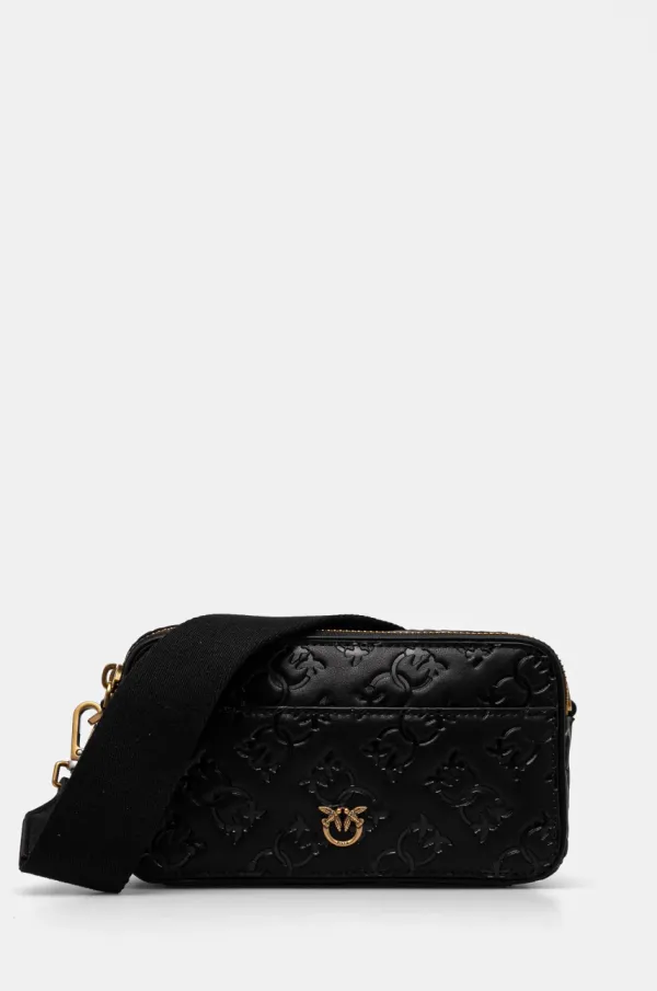 Pinko Usnjena torbica Pinko črna barva, 104292 A1YB