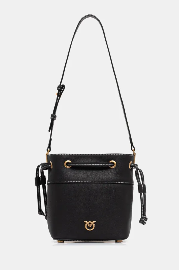 Pinko Usnjena torbica Pinko črna barva, 104303 A29Q