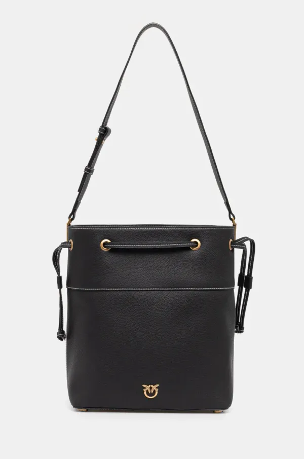 Pinko Usnjena torbica Pinko črna barva, 104305 A29Q