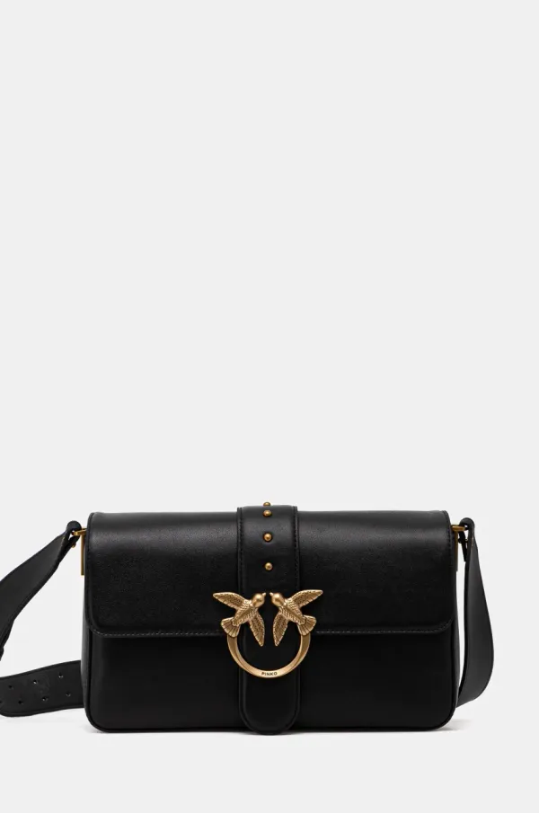 Pinko Usnjena torbica Pinko črna barva, 104524 A0QO