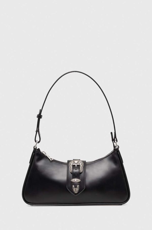 The Kooples Usnjena torbica The Kooples črna barva, AFSA27005K