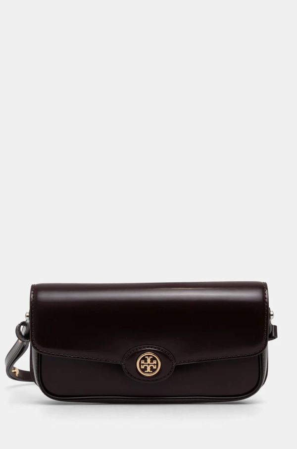 Tory Burch Usnjena torbica Tory Burch Robinson bordo barva, 161938.616