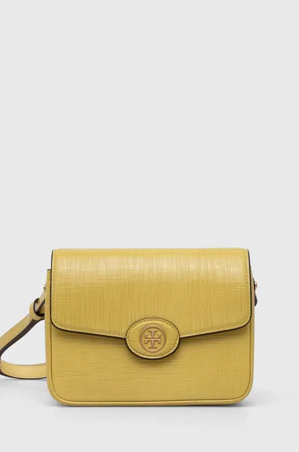Tory Burch Usnjena torbica Tory Burch Robinson Crosshatched