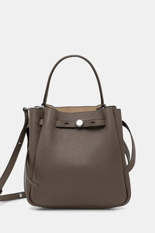 Tory Burch Usnjena torbica Tory Burch Romy Bucket