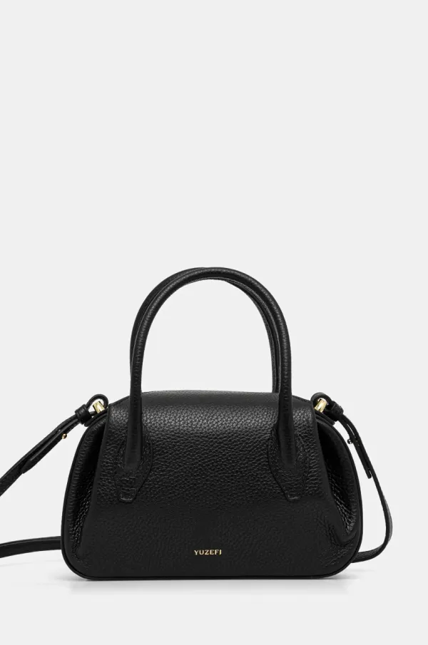 Yuzefi Usnjena torbica Yuzefi črna barva, YUZCO-HB-MOYD-L034