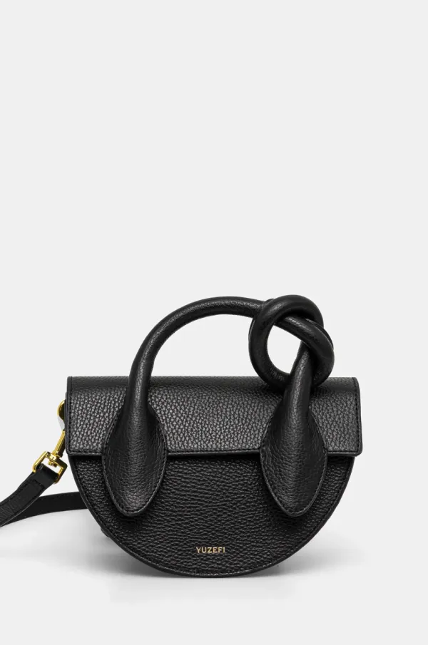 Yuzefi Usnjena torbica Yuzefi črna barva, YUZCO-HB-PRZ-L034