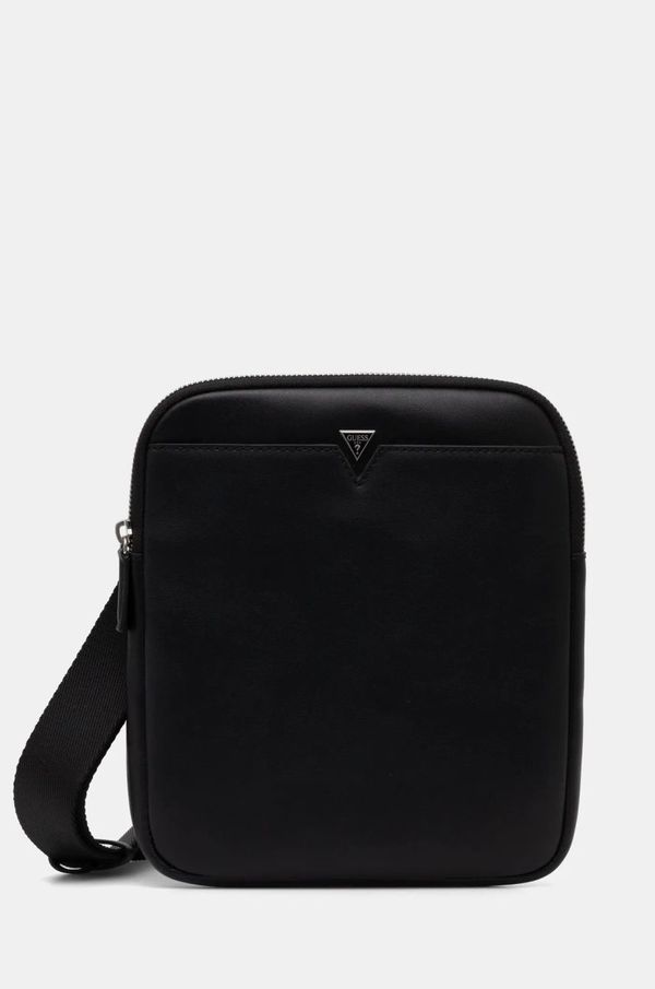 Guess Usnjena torbica za okoli pasu Guess FIRENZE črna barva, HMFISE P4423