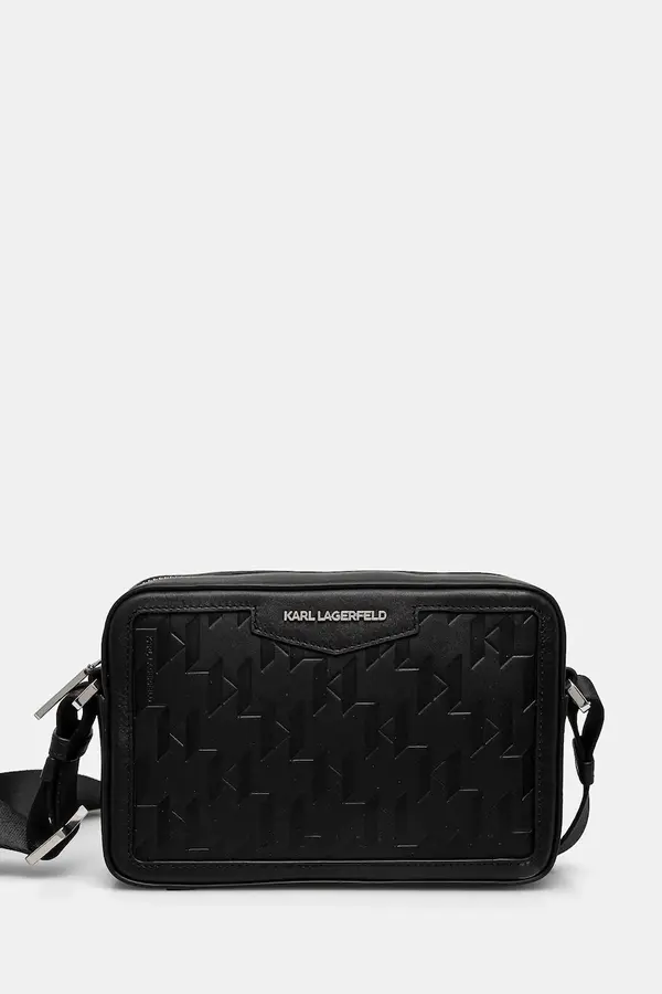 Karl Lagerfeld Usnjena torbica za okoli pasu Karl Lagerfeld K/LOOM