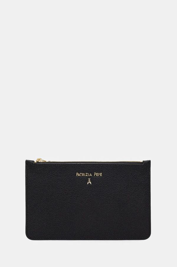 Patrizia Pepe Usnjena torbica za okoli pasu Patrizia Pepe črna barva, 8Q0025 L001