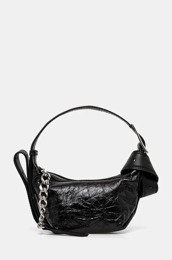 Zadig&Voltaire Usnjena torbica ZADIG&VOLTAIRE črna barva, LWBA02548