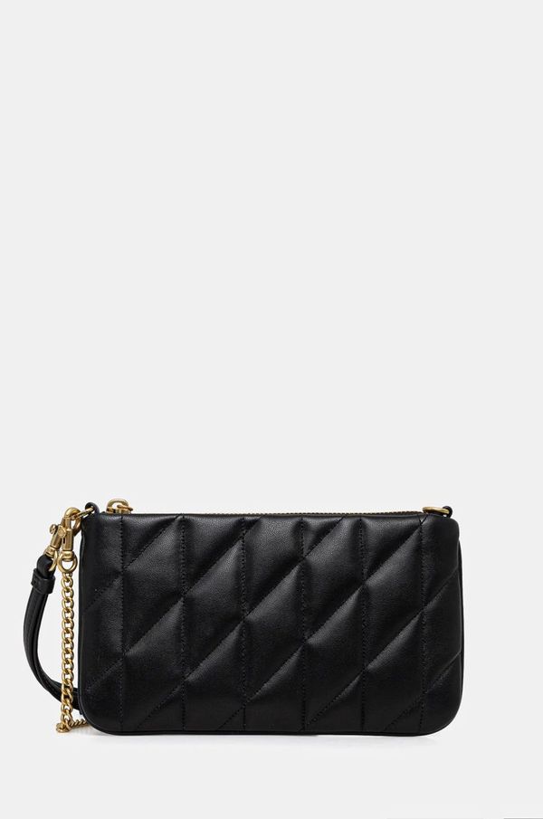 Coach Usnjena večerna torbica Coach črna barva, CW580