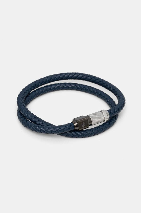 MASERATI Usnjena zapestnica Maserati moška