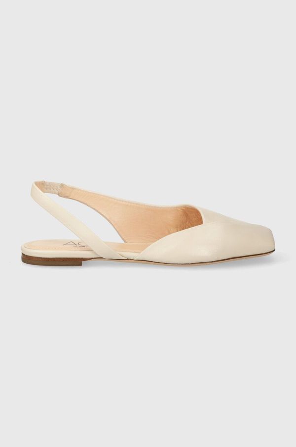 AGL Usnjene balerinke AGL Rina Sling B bež barva, D550002PCSOFTY0119