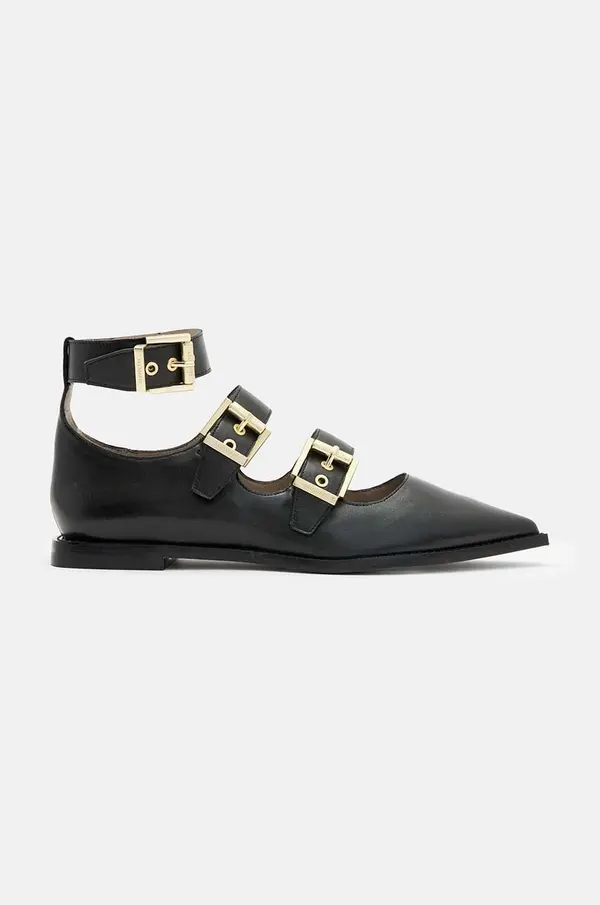 AllSaints Usnjene balerinke AllSaints Susan Buckle Shoe