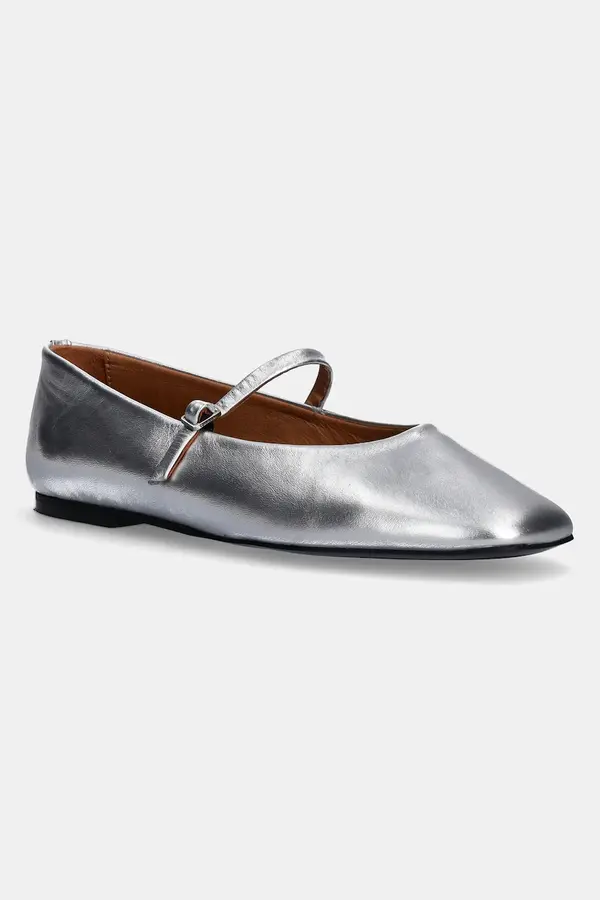 Calvin Klein Usnjene balerinke Calvin Klein MARY JANE BALLERINA - MET