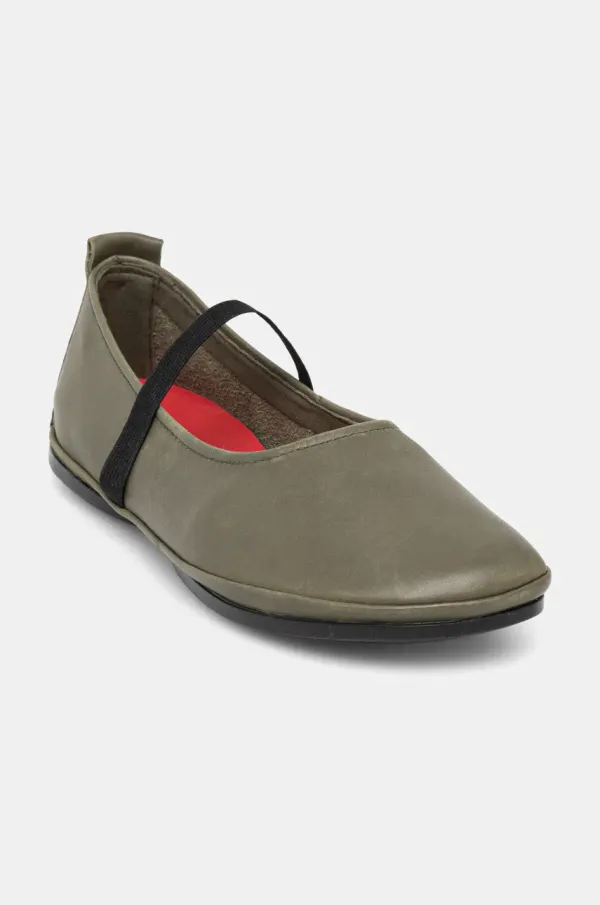 Camper Usnjene balerinke Camper Right Nina zelena barva, K201643-011