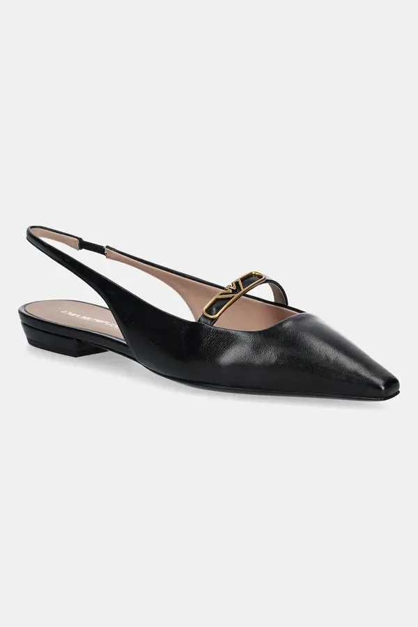 Emporio Armani Usnjene balerinke Emporio Armani
