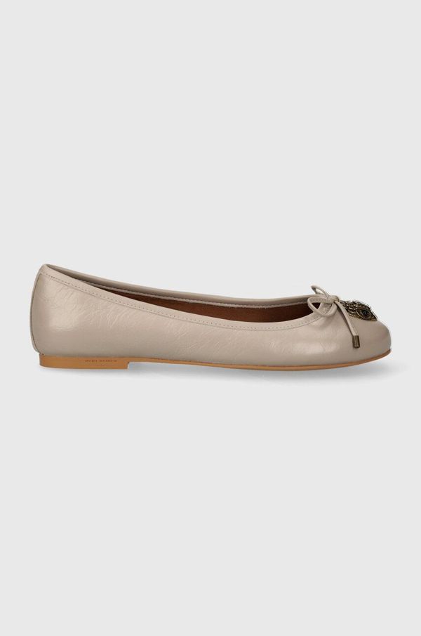 Kurt Geiger London Usnjene balerinke Kurt Geiger London Eagle Ballerina bež barva, 9790643309